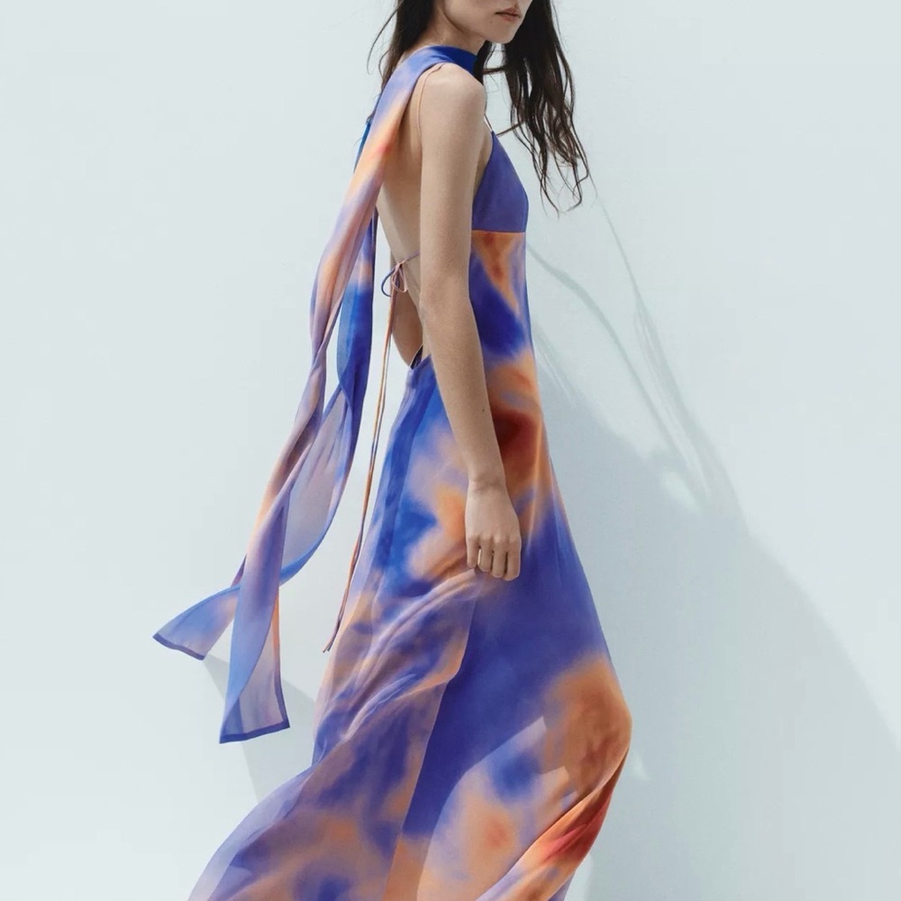 ZARA Elegant Multicolor Maxi Dress